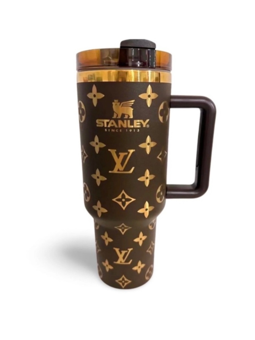 Stanley Chocolate Brown Gold 40 OZ Quencher Tumbler NEW IN BOX